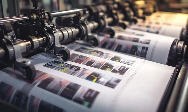  Closeup - Offset - Printing - Press - Delivering